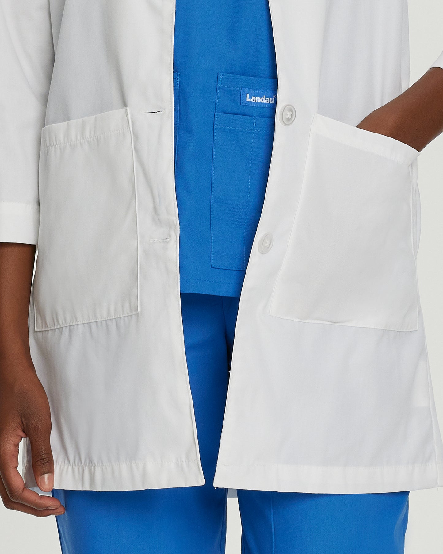 WOMEN'S - Landau Women's 3-Pocket Full-Length White Coats