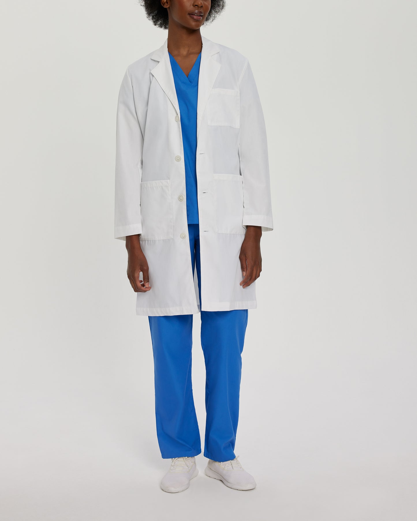 UNISEX - Landau Unisex 3-Pocket Full-Length White Coat
