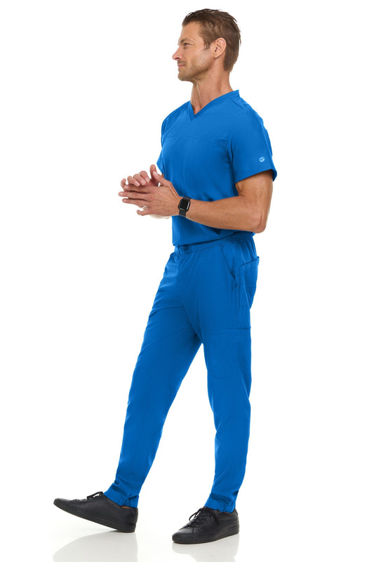 Men’s V-Neck Scrub Set – Tuck-In Top & Straight Leg Pants