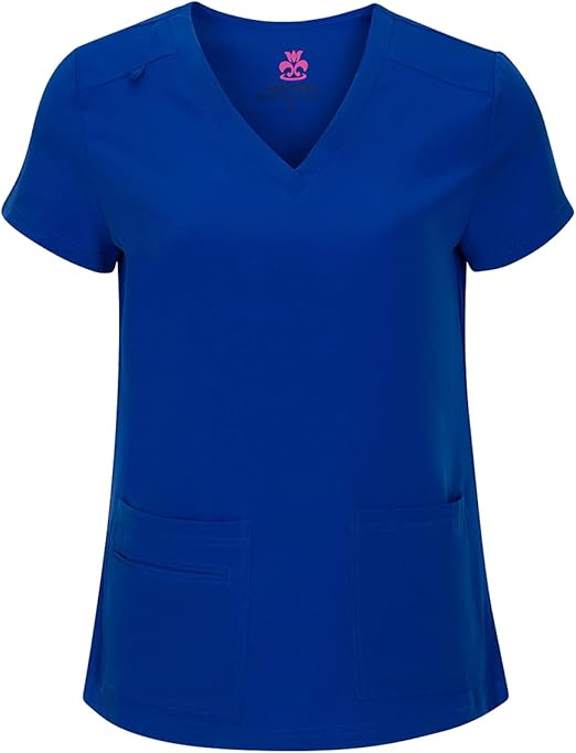 Natural Uniforms Women's Cool Stretch V-Neck Top and Cargo Pant Scrub Set