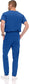 Men's Stretch Scrub Set – V-Neck Top & 7-Pocket Pants with Yoga Waistband