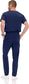 Men's Stretch Scrub Set – V-Neck Top & 7-Pocket Pants with Yoga Waistband