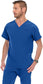 Men's Stretch Scrub Set – V-Neck Top & 7-Pocket Pants with Yoga Waistband