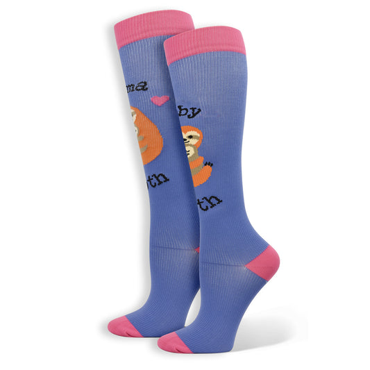 Think Medical Mama & Baby Sloth Fashion Compression Socks (Regular) - view 1