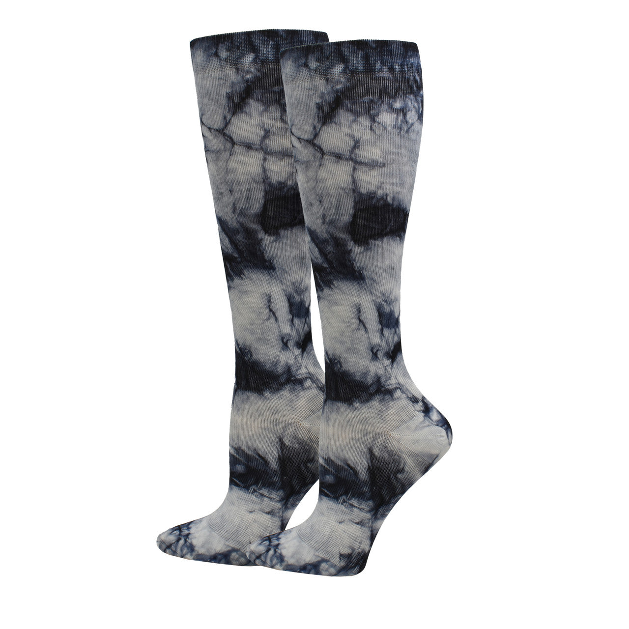 Think Medical Tie Dye Premium Black/Grey Fashion Compression Sock (Regular) - view 1