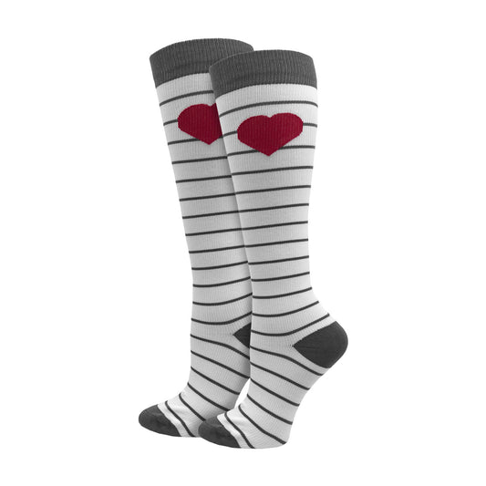 Think Medical Heart Stripe Fashion Compression Sock (Regular) - view 1