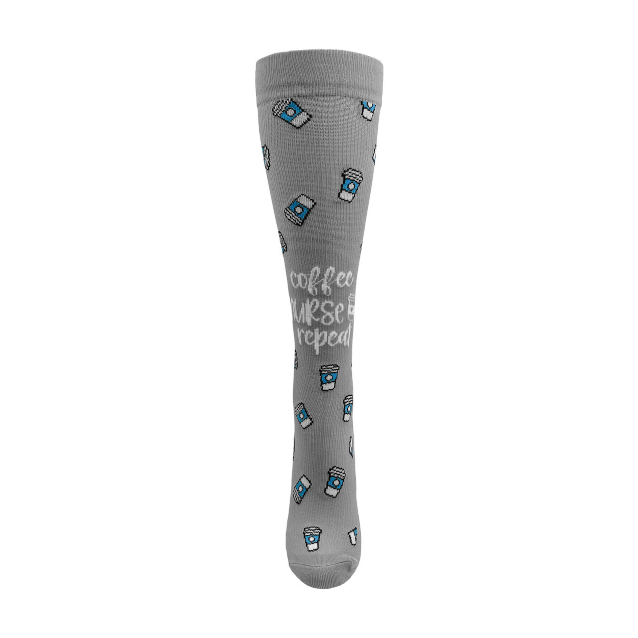 Think Medical Coffee Nurse Repeat Fashion Compression Sock (Regular) - view 3