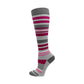 Think Medical Pink & Grey Stripe Fashion Compression Knee High (Regular) - view 2