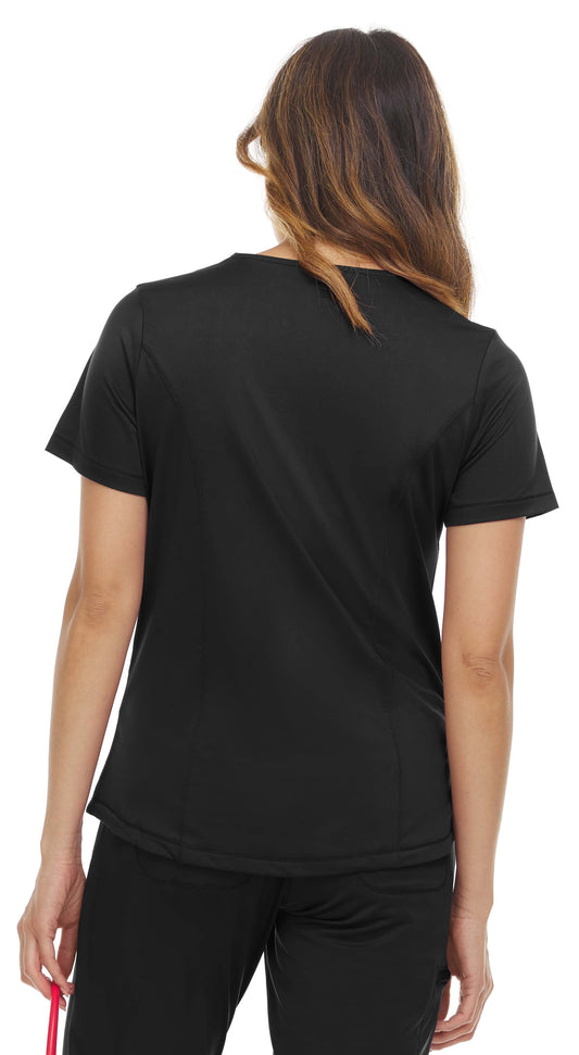 Action V-Neck Top: Black