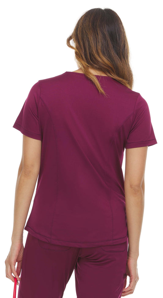 Action V-Neck Top : Wine