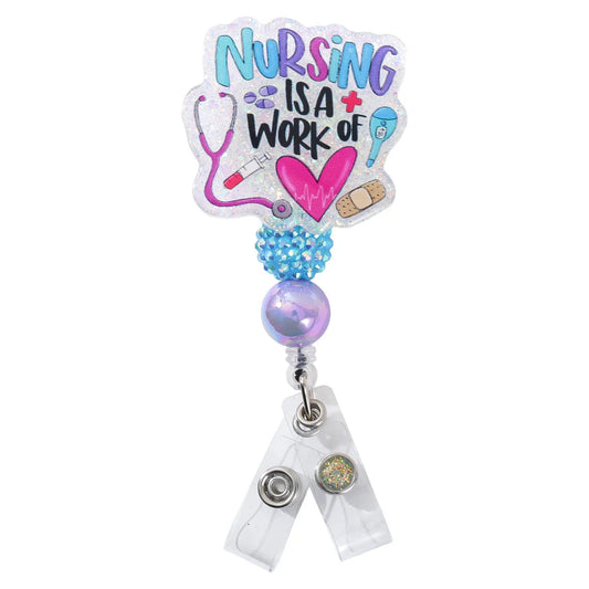 Glitterific Nurse Work Heart