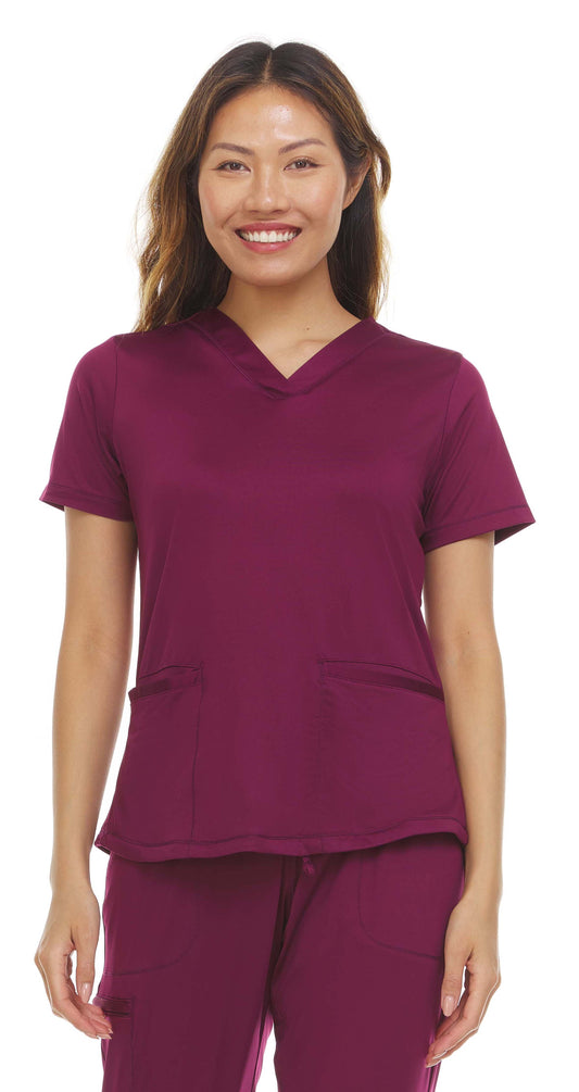 Action V-Neck Top : Wine