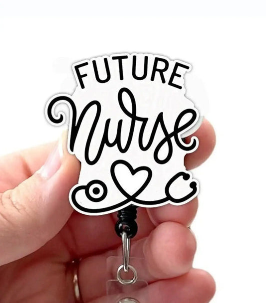 Future Nurse Acrylic Retractable Badge Reel Badge Holder