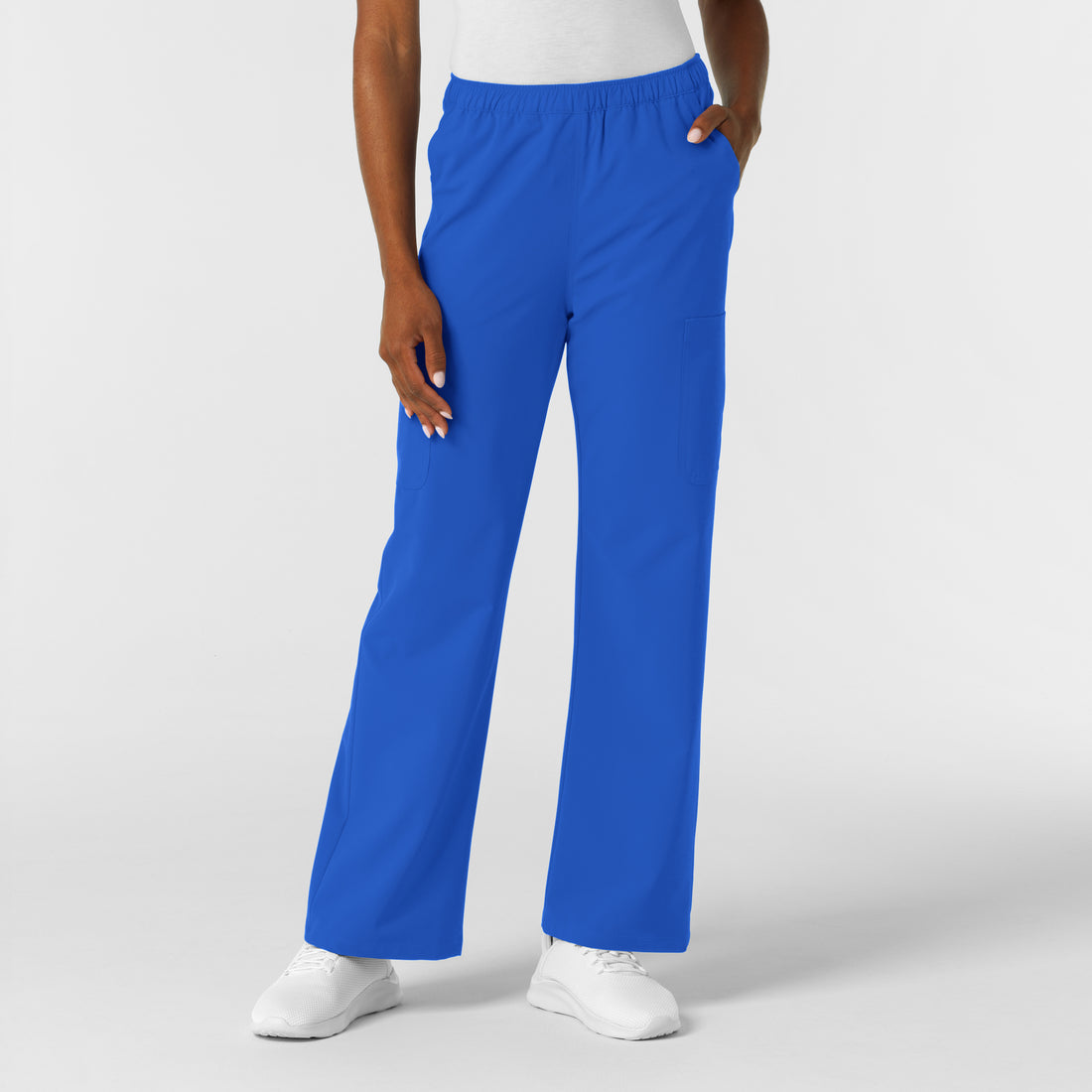 Wink Nurtur Women's Straight-Leg Cargo Scrub Pant in Royal Blue
